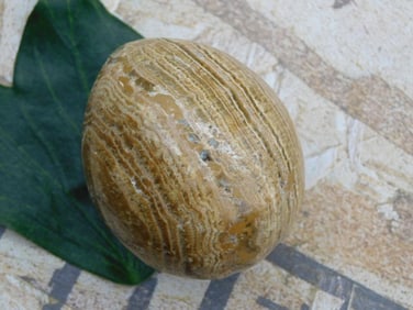 BANDED JASPER EGG ROCK STONE LAPIDARY SPECIMEN