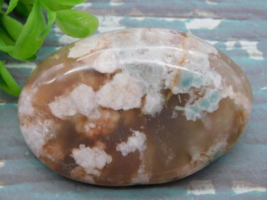 HATMANS FLOWER PETAL AGATE ROCK STONE LAPIDARY SPECIMEN