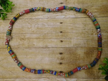 AFRICAN TRADE BEADS ROCK STONE LAPIDARY SPECIMEN