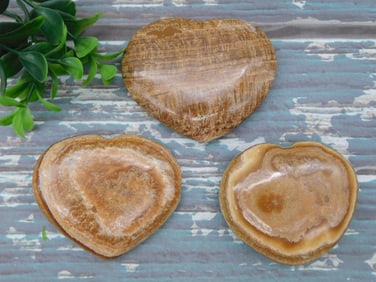 BANDED JASPER HEARTS ROCK STONE LAPIDARY SPECIMEN