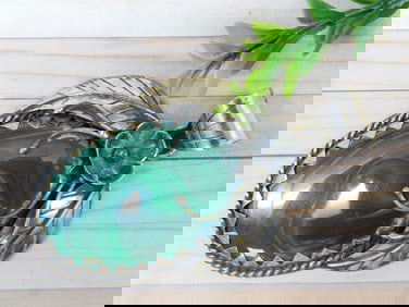 MALACHITE PENDANT WITH INTRICATE TOOLING ROCK STONE LAPIDARY SPECIMEN