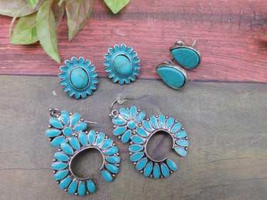 SQUASH BLOSSOM FASHION EARRINGS