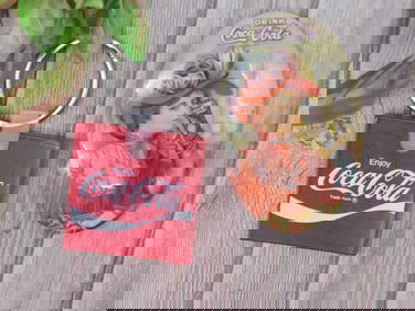 COCA-COLA COKE ADVERTISING POCKET MIRROR AND KEYCHAIN