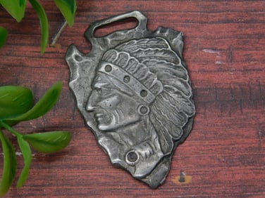 CHIEF ARROWHEAD WATCH FOB VINTAGE ANTIQUE