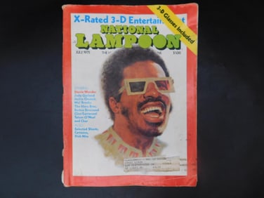 National Lampoon July 1975 Magazine With 3-D Glasses
