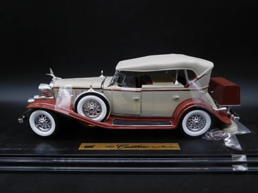 1932 Cadillac Model Car with Display Case