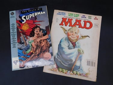 Death of Superman & MAD Magazine Lot Featuring Yoda Cover