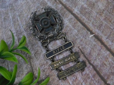 Sterling Silver Marksman Shooting Medal