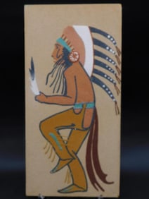 NATIVE AMERICAN PAINTING VINTAGE ANTIQUE