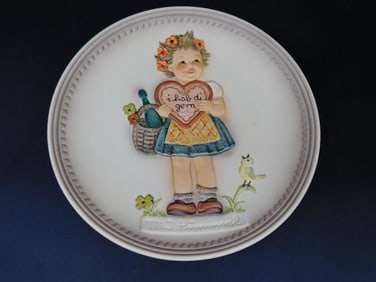 GOEBEL VALENTINE GIFT COLLECTORS PLATE VINTAGE ANTIQUE