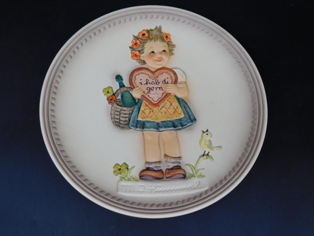 GOEBEL VALENTINE GIFT COLLECTORS PLATE VINTAGE ANTIQUE: GOEBEL VALENTINE GIFT COLLECTORS PLATE VINTAGE ANTIQUE