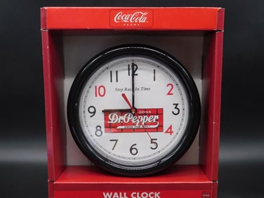 DR PEPPER STEP BACK IN TIME WALL CLOCK