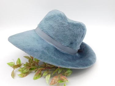 Blue Selene Fur Felt Hat by Famous-Barr