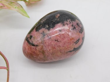 Rhodonite Polished Stone EGG, 182 Grams ROCK STONE LAPIDARY SPECIMEN