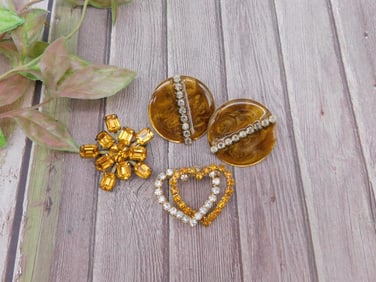 Assorted Vintage Jewelry Set with Rhinestones