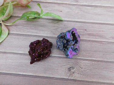 Two Colorful Mineral Rock Specimens, 38 Grams
