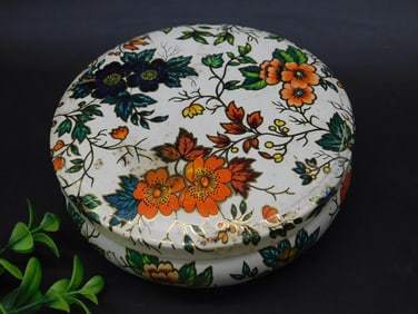 Floral Daher Tin Box, Made in England