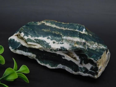 Polished Green And White Stone
