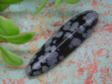 Snowflake Obsidian Cabochon Gemstone 4 Grams