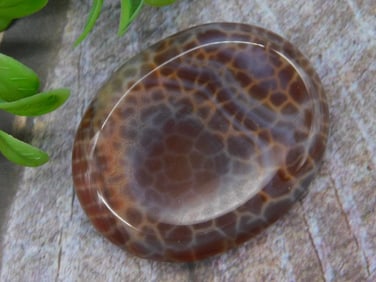 Fire Agate Worry Stone Rock Stone Lapidary Specimen