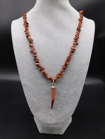 Goldstone Chip Necklace With Pendant