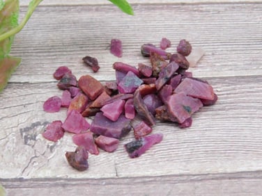 Collection of Rough Ruby Gemstone Fragments