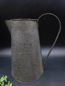 Metal Watering Can With Text ?Cherish Your Time With Friends?