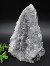Gray and White Quartz Crystal Cluster on Matrix