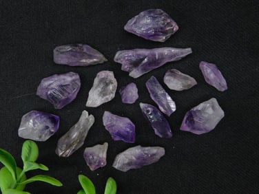 Collection of Raw Amethyst Crystal Pieces, 34 Grams