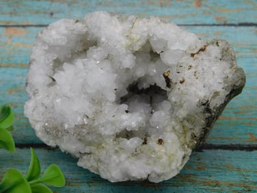 White Quartz Geode Specimen With Crystals