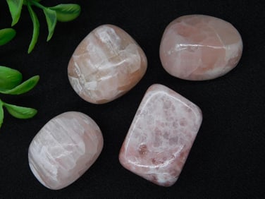 Polished Rose Quartz Stones Set of Four