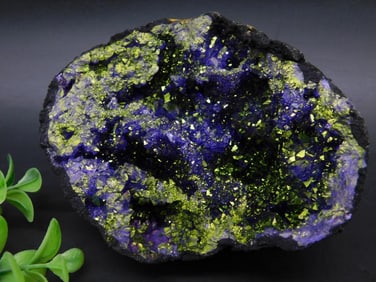 Purple and Green Geode Rock Stone Lapidary Specimen