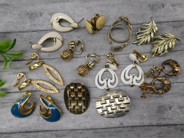 Collection of Assorted Vintage Clip-On Earrings