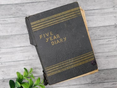 Five-Year Diary with Handwritten Entries