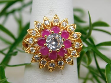 GENUINE STONE RING SIZE 6