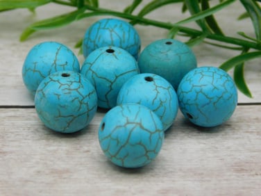 TURQUENITE BEADS ROCK STONE LAPIDARY SPECIMEN