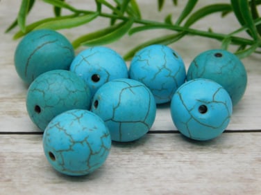 TURQUENITE BEADS ROCK STONE LAPIDARY SPECIMEN