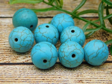 TURQUENITE BEADS ROCK STONE LAPIDARY SPECIMEN