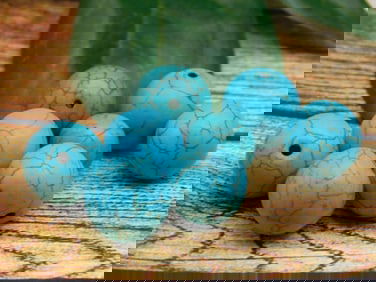 TURQUENITE BEADS ROCK STONE LAPIDARY SPECIMEN