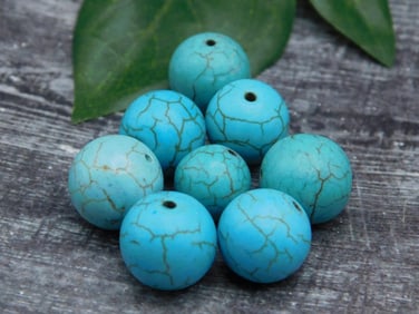 TURQUENITE BEADS ROCK STONE LAPIDARY SPECIMEN