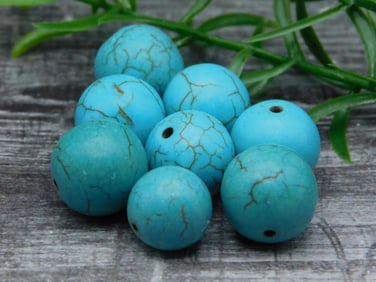 TURQUENITE BEADS ROCK STONE LAPIDARY SPECIMEN