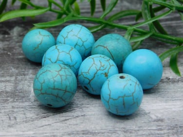 TURQUENITE BEADS ROCK STONE LAPIDARY SPECIMEN