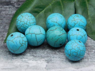 TURQUENITE BEADS ROCK STONE LAPIDARY SPECIMEN