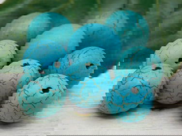 TURQUENITE BEADS ROCK STONE LAPIDARY SPECIMEN