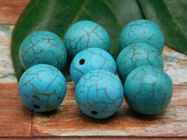 TURQUENITE BEADS ROCK STONE LAPIDARY SPECIMEN