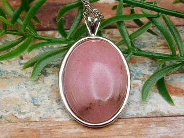 RHODOCHROSITE PENDANT NECKLACE ROCK STONE LAPIDARY SPECIMEN