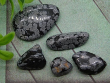 SNOWFLAKE OBSIDIAN ROCK STONE LAPIDARY SPECIMEN
