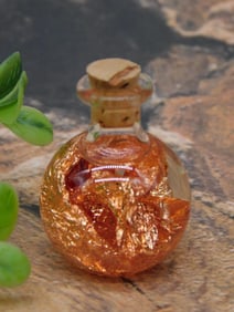 COPPER FLAKES IN BOTTLE ROCK STONE LAPIDARY SPECIMEN