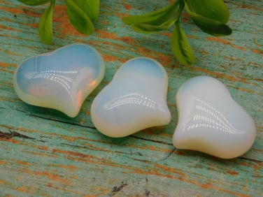 OPALITE HEARTS ROCK STONE LAPIDARY SPECIMEN