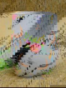 L&B COW SKULL FLORAL TUMBLER